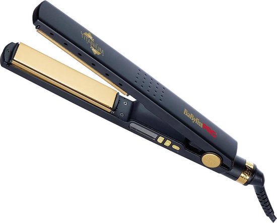 BaByliss PRO - Black And Gold Titanium - Stijltang