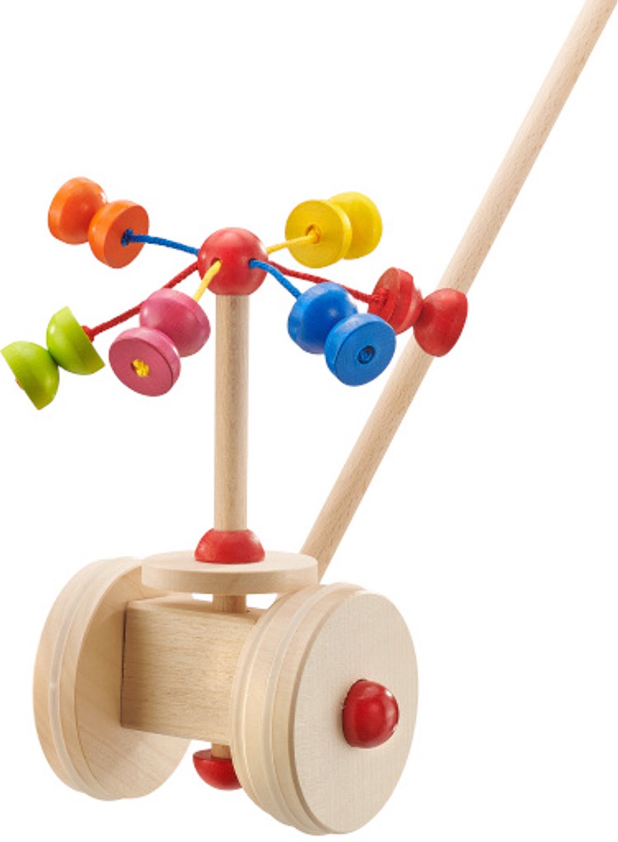 Selecta Spielzeug Duwstok Karussell Junior 57 Cm Hout Naturel