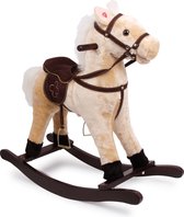 cheval à bascule en bois "Shaggy" avec selle - 74x30x70cm - jouets en bois dès 3 ans