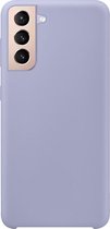 Telefoonglaasje Hoesje Geschikt voor Samsung Galaxy S21 Plus - Siliconen - Lila - Beschermhoes - Case - Cover