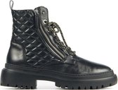 DL Sport Vrouwen Leren       Veterboots / Laarzen / Damesschoenen 6106 - Zwart - Maat 41