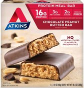Atkins | Protein Bar | Chocolate Peanut Butter Bar | 5 x 60 gram  | Snel afvallen zonder poespas!