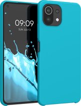 kwmobile telefoonhoesje voor Xiaomi 11 Lite (5G) NE / Mi 11 Lite (5G) - Hoesje met siliconen coating - Smartphone case in ijsblauw