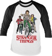 Stranger Things Raglan top -L- Bikes Wit/Zwart