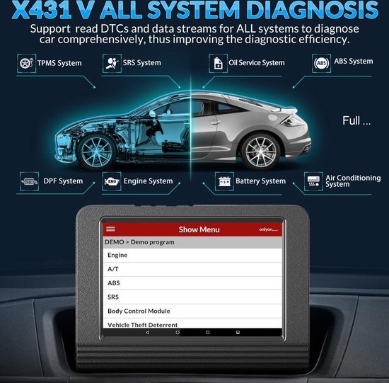 Launch X431 V Diagnose Tablet Met Volledige Set adapters