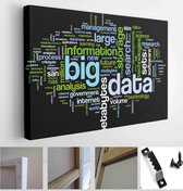 Big data concept in word tag cloud on black background - Modern Art Canvas - Horizontal - 157231412 - 50*40 Horizontal