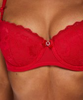Hunkemöller Dames Lingerie Voorgevormde beugel bh Maya  - Rood - maat E100