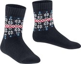 FALKE Sokken Snowy Fair Isle Boot Kinderen 10454 - Blauw 6375 dark navy Kinderen - 27-30