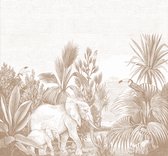 ESTAhome fotobehang jungle-motief terracotta - 159062 - 3 x 2.79 m