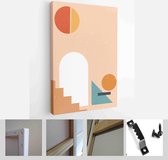 Collection of contemporary art posters in pastel colors. Abstract paper cut geometric elements , shapes and strokes, dots - Modern Art Canvas - Vertical - 1723905808 - 80*60 Vertic