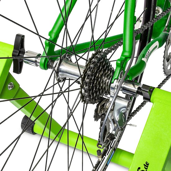 hometrainer fiets - 6 versnellingen - voor 26-28 inch - max. 120 kg - groen — afbeelding 3