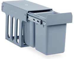 poubelle encastrable relaxdays - poubelle encastrable - extensible - cuisine poubelle - 2 compartiments