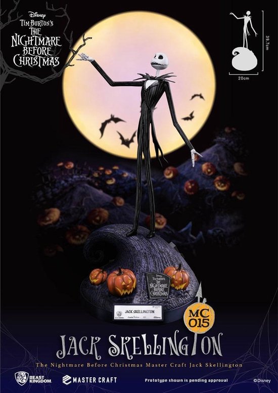 Beast Kingdom Jack Skellington - Disney Master Craft Statue - The Nightmare Before Christmas Beeld