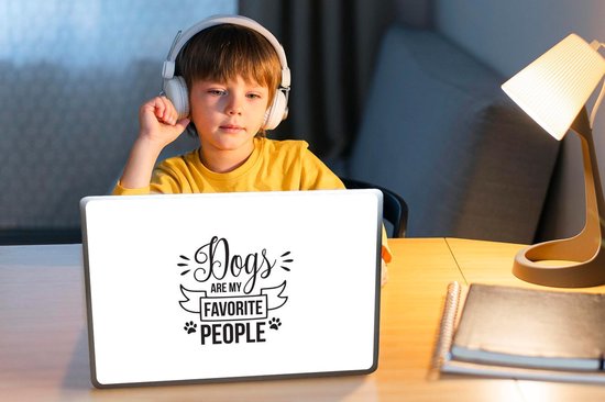 Sticker pour ordinateur portable - 11,6 pouces - Citations - Les chiens sont mes personnes préférées - Chien - Proverbes