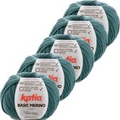 Basic Merino - kleur 78_Smaragdroen - bundel 5 bollen 50 gr.  van 120 m.
