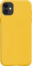 Hoesje Geschikt voor iPhone 11 Hoesje Siliconen Cover Case - Hoes Geschikt voor iPhone 11 Hoes Back Case - Geel