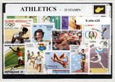 Atletiek – Luxe postzegel pakket (A6 formaat) : collectie van 25 verschillende postzegels van atletiek – kan als ansichtkaart in een A6 envelop - authentiek cadeau - kado - geschen