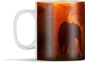 Mok - Olifanten in de Serengeti - 350 ml - Beker