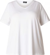 BASE LEVEL CURVY Alba T-Shirts - White - maat 4(54/56)