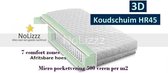 Aloe Vera - Eenpersoons Matras 3D  - MICROPOCKET HR/Koudssschuim 7 ZONE 25 CM - Gemiddeld ligcomfort - 70x220/25