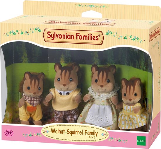 Familie walnoot eekhoorn 4172