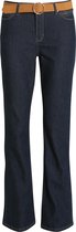 Cassis - Female - Flared jeans met riem  - Donker denim