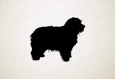 Old English Sheepdog - Silhouette hond - S - 45x55cm - Zwart - wanddecoratie