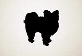 Pomapoo - Silhouette hond - S - 45x45cm - Zwart - wanddecoratie