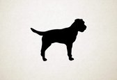 Border Terrier - Silhouette hond - M - 60x79cm - Zwart - wanddecoratie