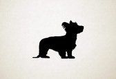 Skye Terrier - Silhouette hond - L - 72x95cm - Zwart - wanddecoratie