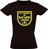Ik ga zwemmen in Bacardi Lemon Dames t-shirt | Bacardi Limon | Mart Hoogkamer