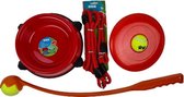 Kado / cadeau set - Hond - Speelgoedset - Rood - 4 artikelen