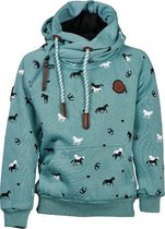 Kindertrui mint paarden en hoefijzers | Maat 116/ 6Y
