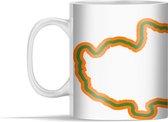 Mok - Illustratie van Cyprus met een kleurrijke rand - 350 ml - Beker