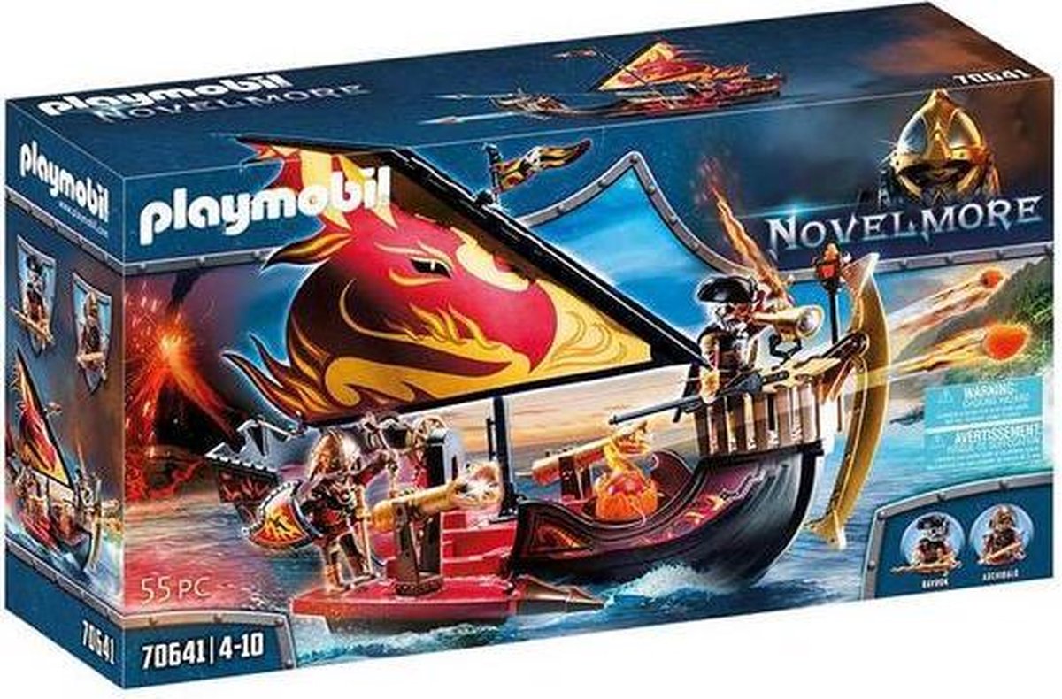 Playset Novelmore Burnham's Bandits Boat Playmobil 70641 (55 pcs)