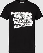 Ballin Amsterdam -  Jongens Regular Fit   T-shirt  - Zwart - Maat 116