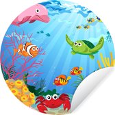 Papier peint cercle - Enfants - Animaux - Mer - ⌀ 30 cm