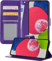 Samsung Galaxy A52s Hoesje Book Case Hoes Portemonnee Cover - Samsung Galaxy A52s Case Hoesje Wallet Case - Paars