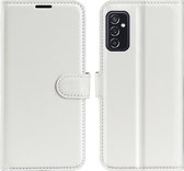 Samsung Galaxy M52 Hoesje - MobyDefend Kunstleren Wallet Book Case - Wit - GSM Hoesje - Telefoonhoesje Geschikt Voor: Samsung Galaxy M52