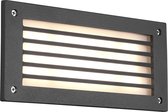 LED Tuinverlichting - Wandlamp Buitenlamp - Trion Hertom - 9W - Warm Wit 3000K - Rechthoek - Mat Antraciet - Aluminium - BES LED