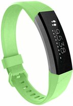 Siliconen Smartwatch bandje - Geschikt voor Fitbit Alta / Alta HR siliconen bandje - lichtgroen - Strap-it Horlogeband / Polsband / Armband - Maat: Maat S