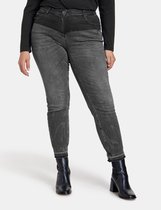 SAMOON Dames Betty Jeans met used look Grey Denim-50