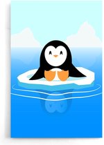 Water Pinguïn - Walljar - Wanddecoratie - Poster