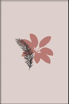 Walljar - Tropical Flower - Muurdecoratie - Poster met lijst