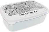Boîte à pain Wit - Boîte à lunch - Boîte à pain - Plan de la ville - Roosendaal - Nederland - 18x12x6 cm - Adultes
