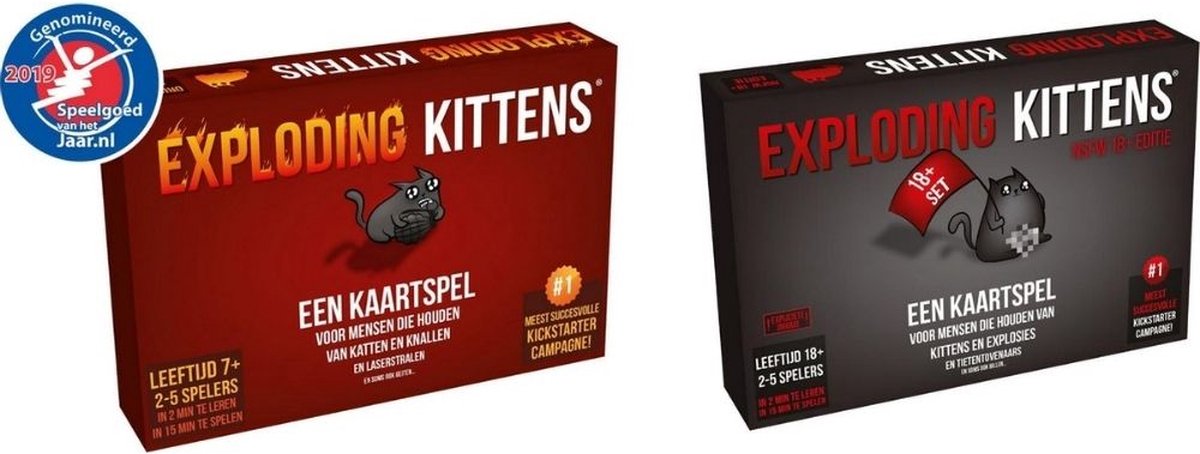Spellenbundel - Kaartspel - 2 stuks - Exploding Kittens & Exploding Kittens NSFW (18+)