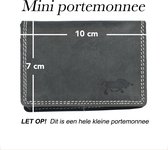 Dames Portemonnee Mini Zwart Leer - Klein Model - Met Rits En Harmonica Model