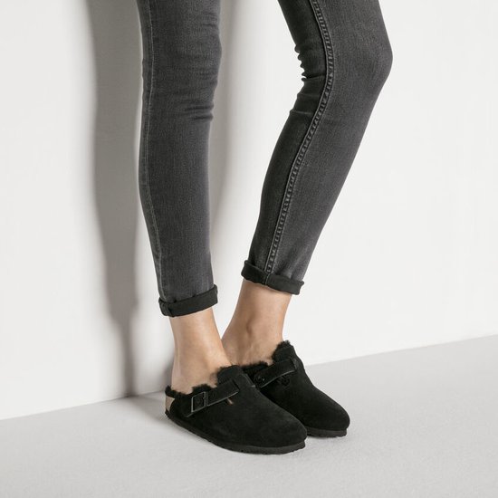 Birkenstock Boston Narrow Dames Clogs - Black - Maat 36