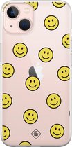 iPhone 13 hoesje siliconen - Smileys | Apple iPhone 13 case | TPU backcover transparant