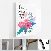 Happy Valentine's Day set kaarten. Handgetekende romantische belettering - Modern Art Canvas - Verticaal - 1627099447